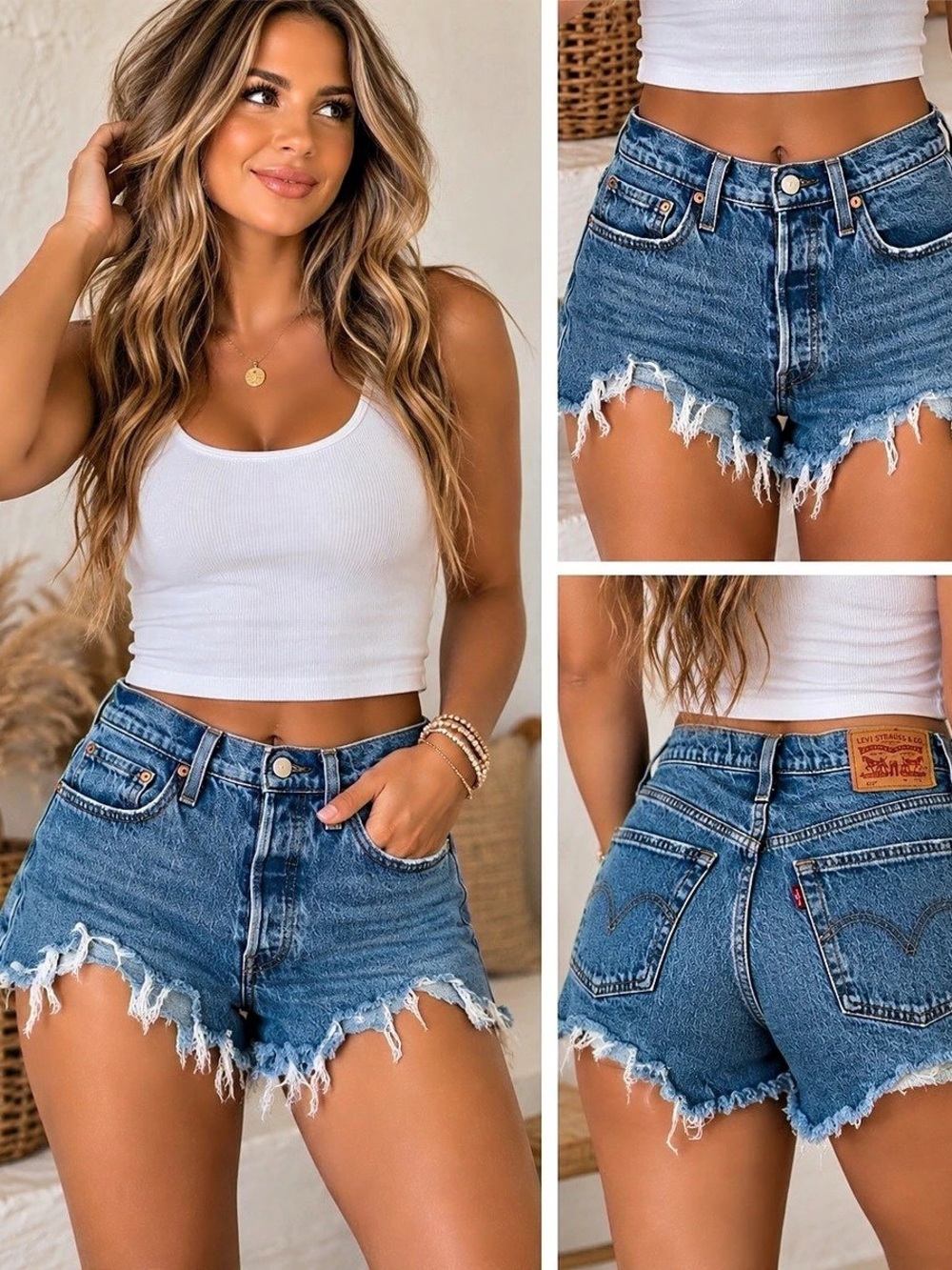 Levi's 501 Original High-Rise Cutoff Denim Shorts Original High-Rise Cutoff Jean